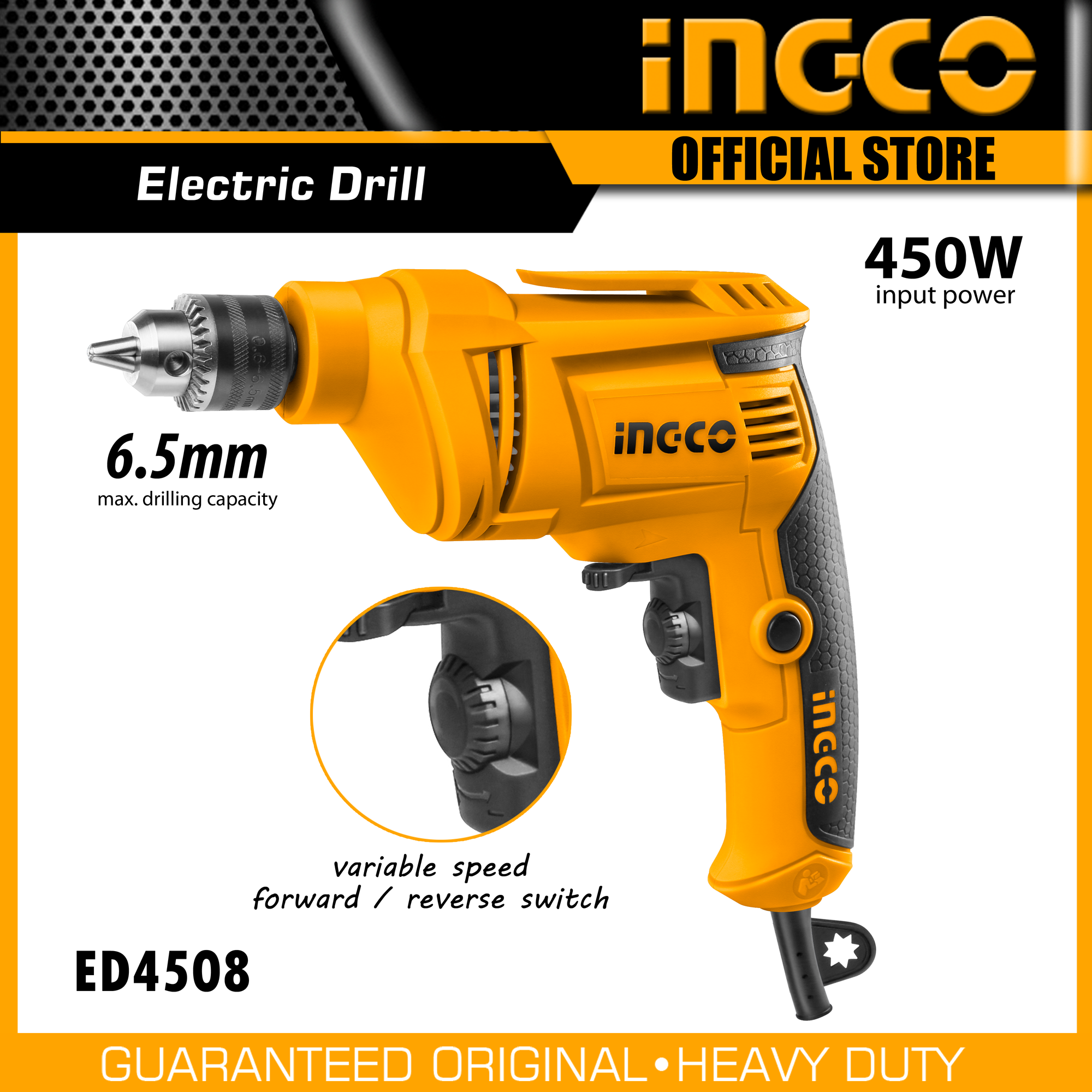 Ingco Electric Drill 450w Ed45658