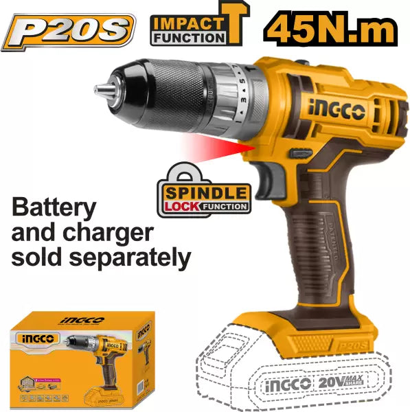 Ingco Cordless impact drill 10mm CIDLI201455