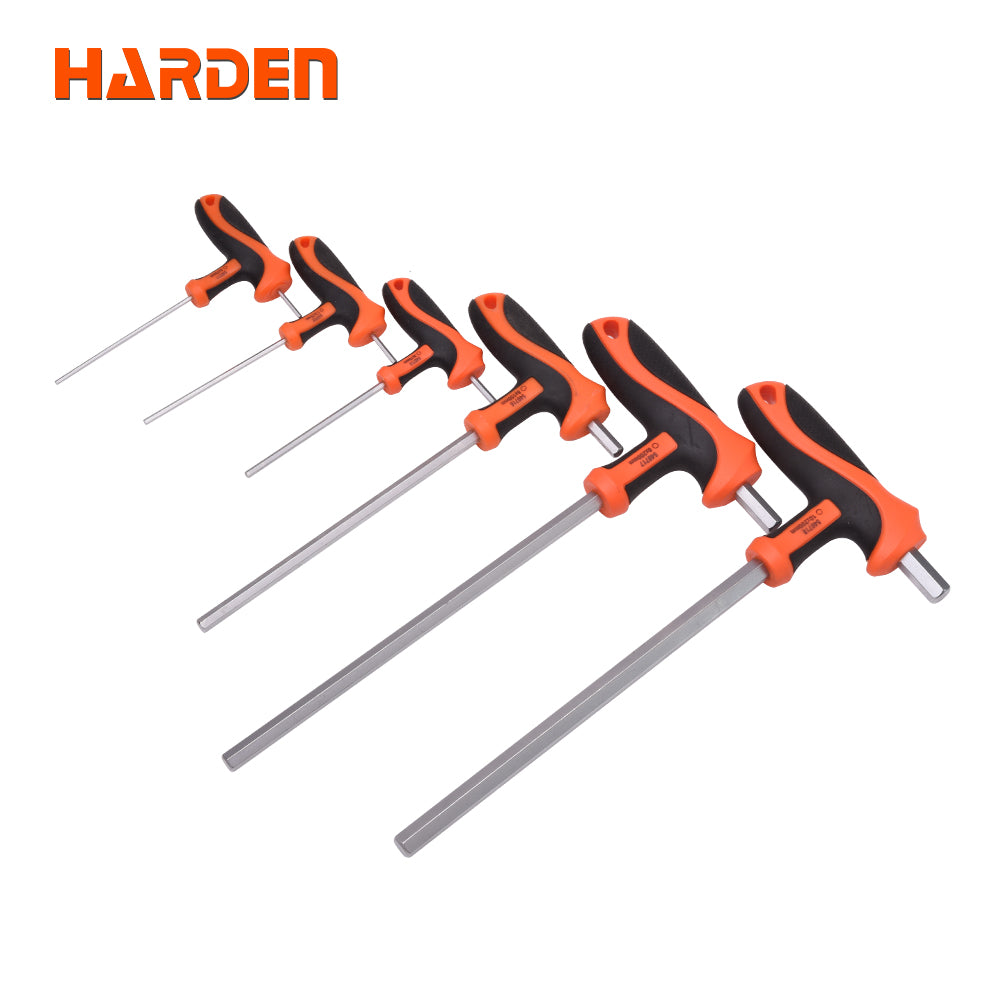 Harden Professional Hand Tool T-HANDLE Hand Tool Hex Key Wrench Set 8X200mm