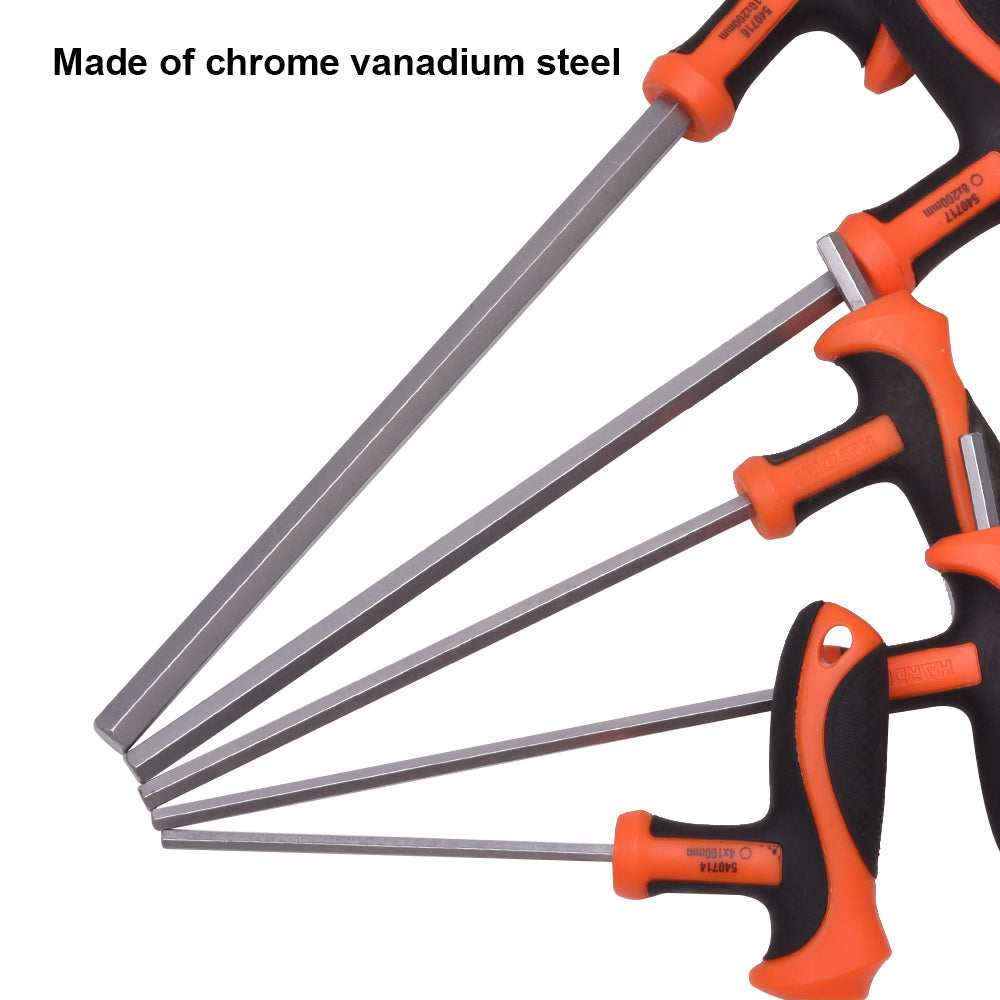 Harden Professional Hand Tool T-HANDLE Hand Tool Hex Key Wrench Set 6X150mm