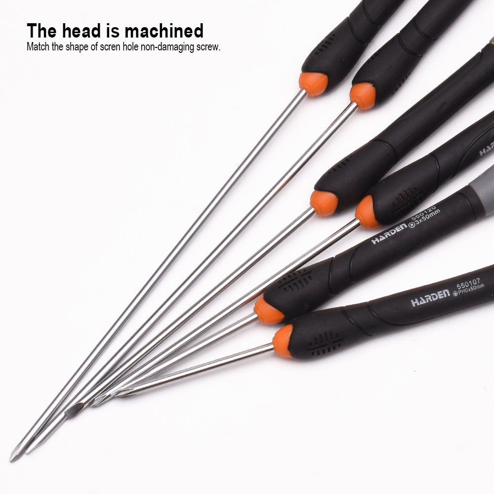 Harden 6Pcs CRV Precision Screwdriver Set 550123