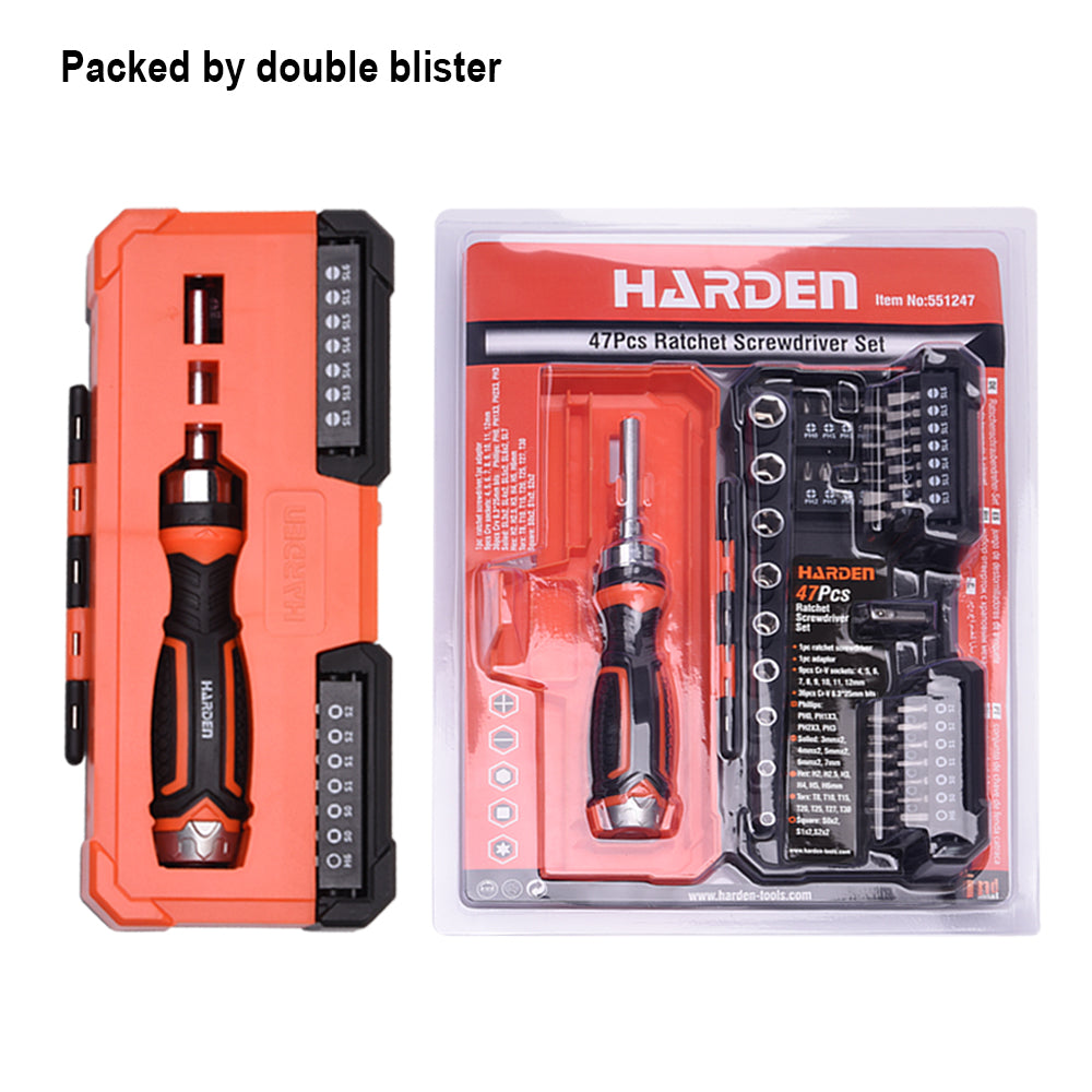 Harden 47Pcs Ratchet Screwdriver Set 511247