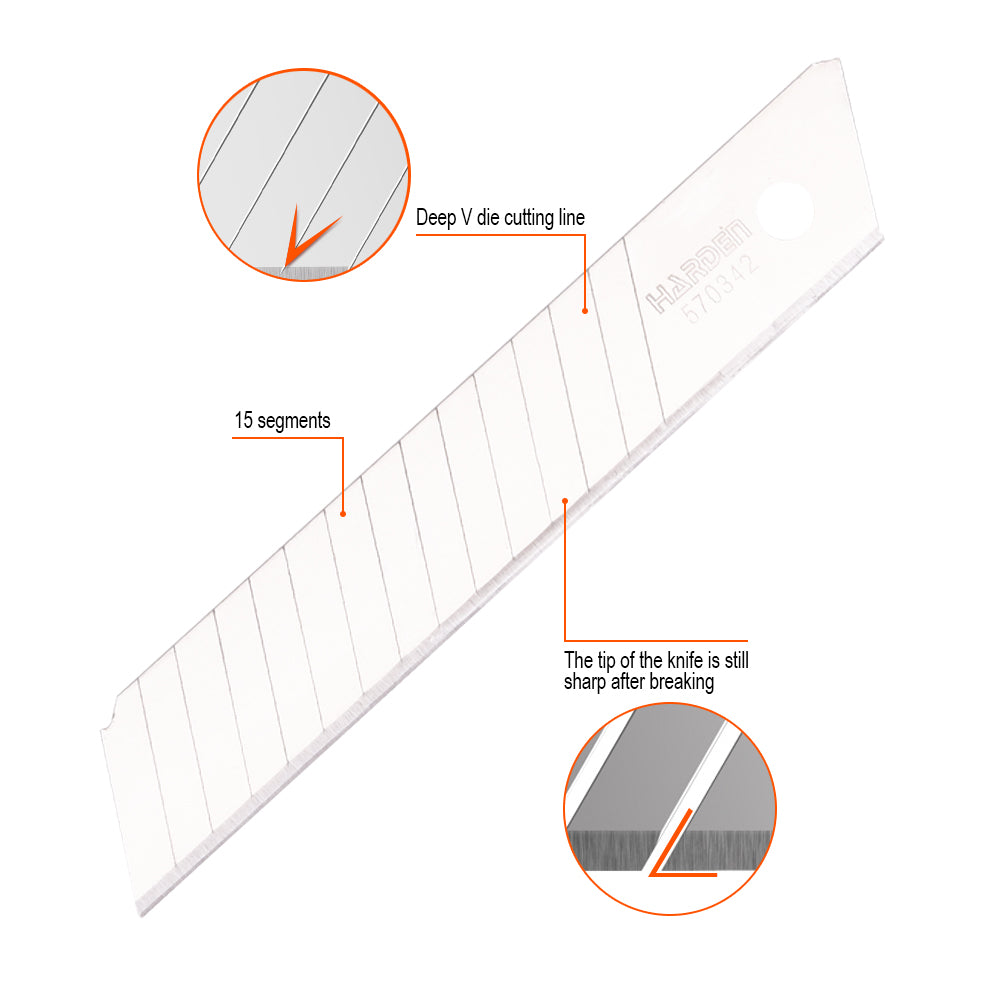 Harden 10Pcs 18x100mm Knife Blades 570342