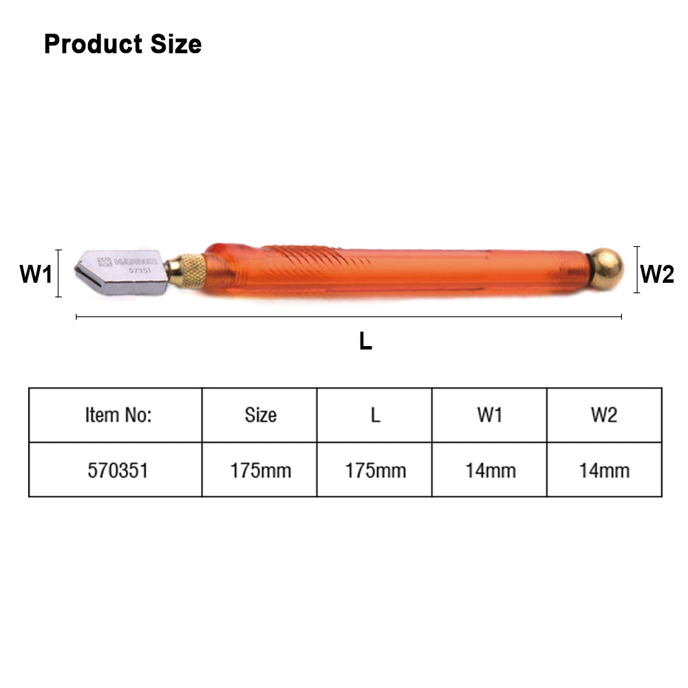 Harden Auto -Oil Glass Cutter
Size175mm