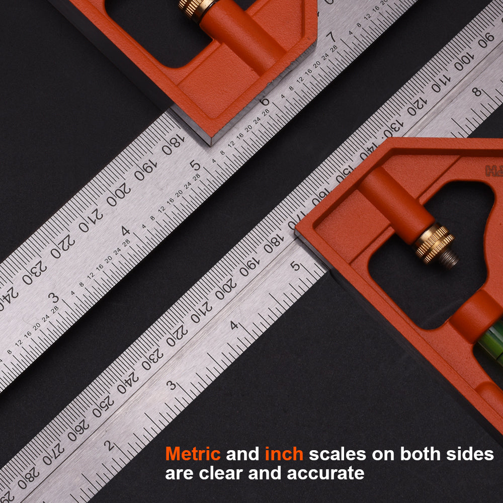 Harden Combination Square with Aluminium Base Size 300mm