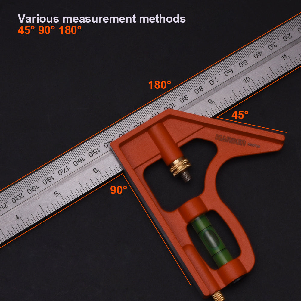 Harden Combination Square with Aluminium Base Size 300mm