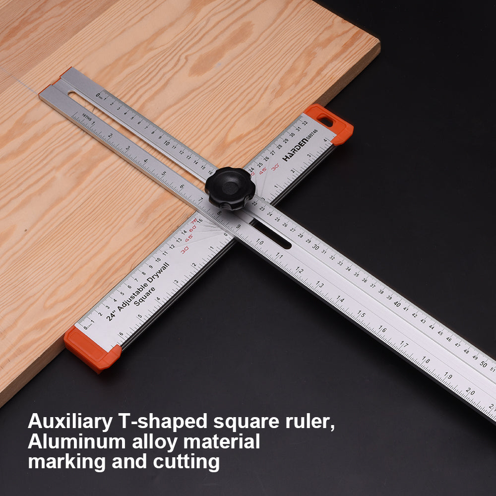 Harden 24" /600mm Adjustable T-shaped Square Ruler 580746