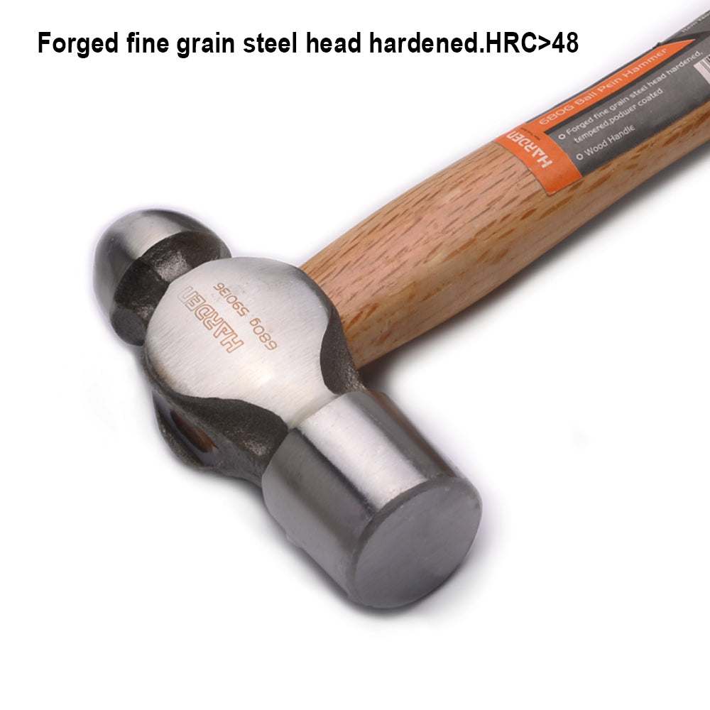 Harden Ball Pein Hammer with Oak Wood 0.91kg