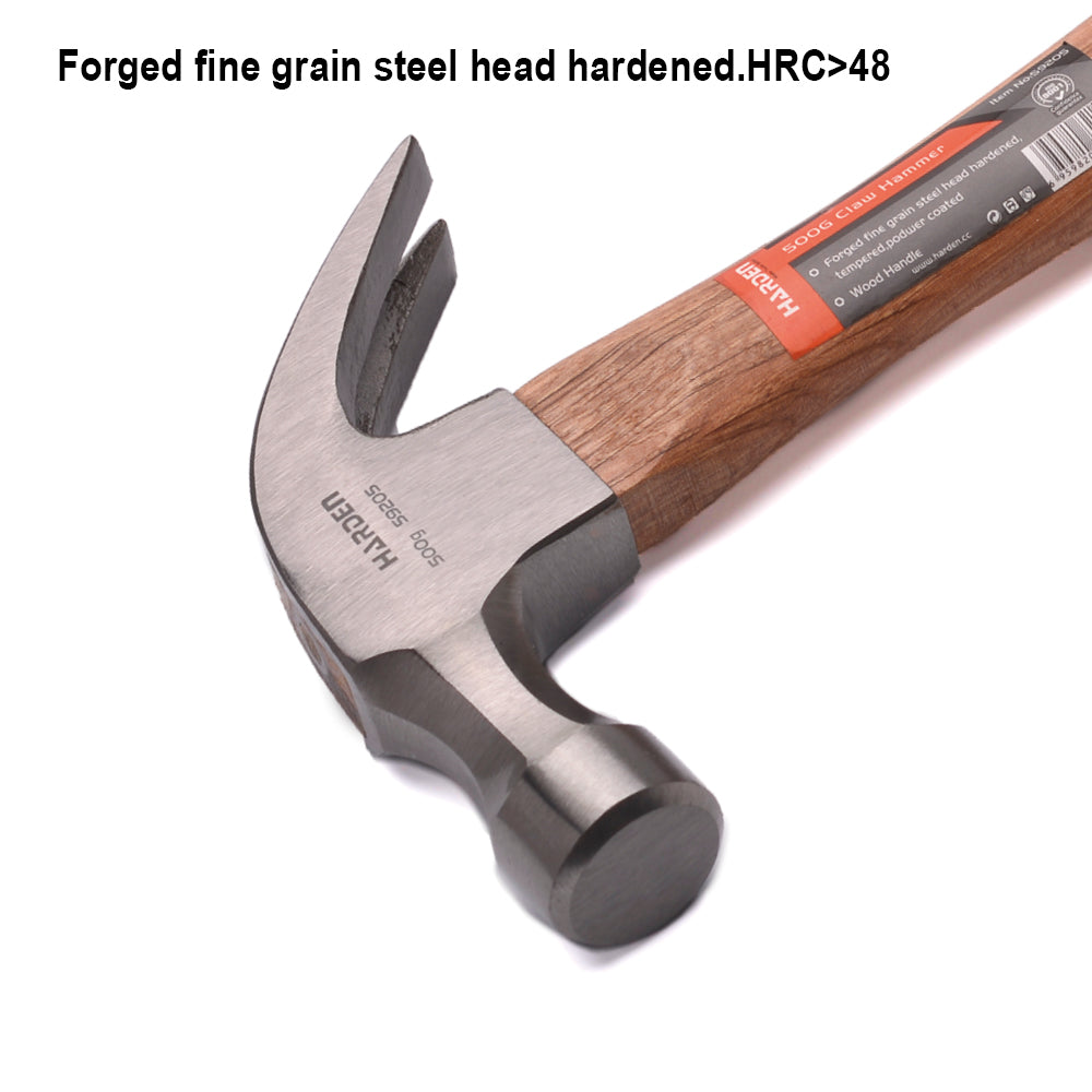 Harden Claw Hammer with Oak Wood 0.50kg/16oz