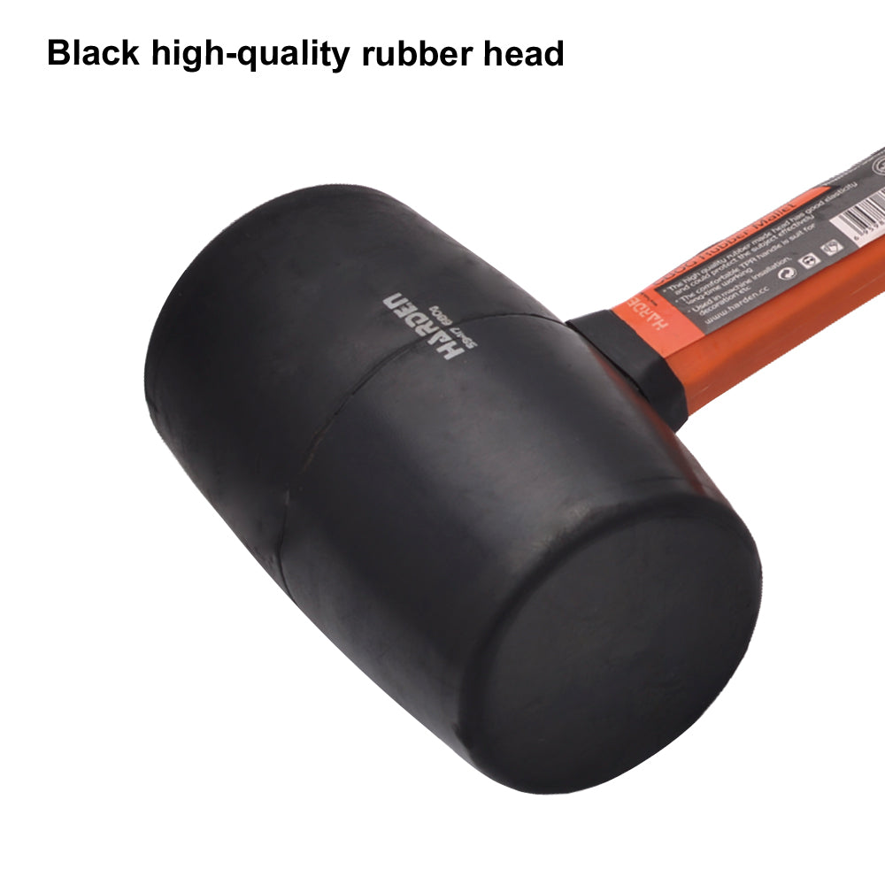 Harden Rubber Mallet with  Firbregalss Handle 225g