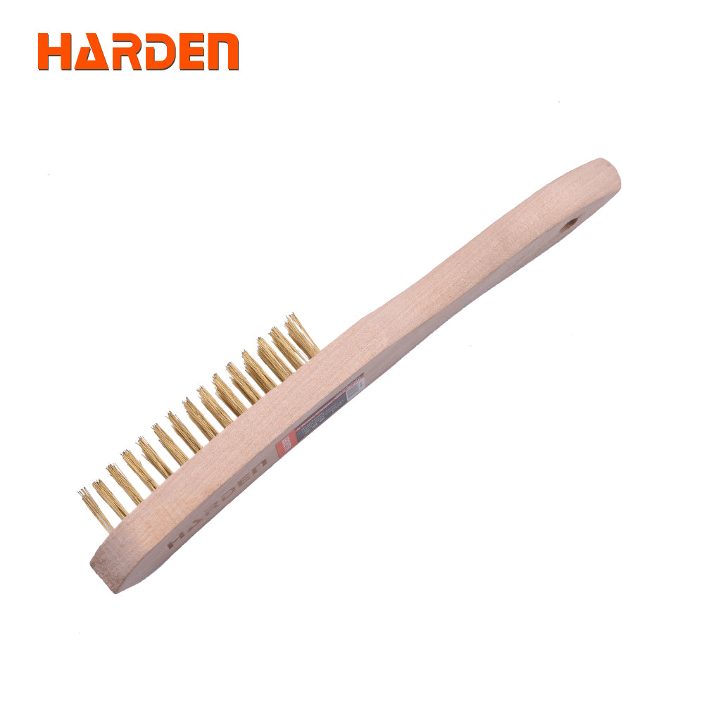 Harden Steel Brush with wood handle 3row