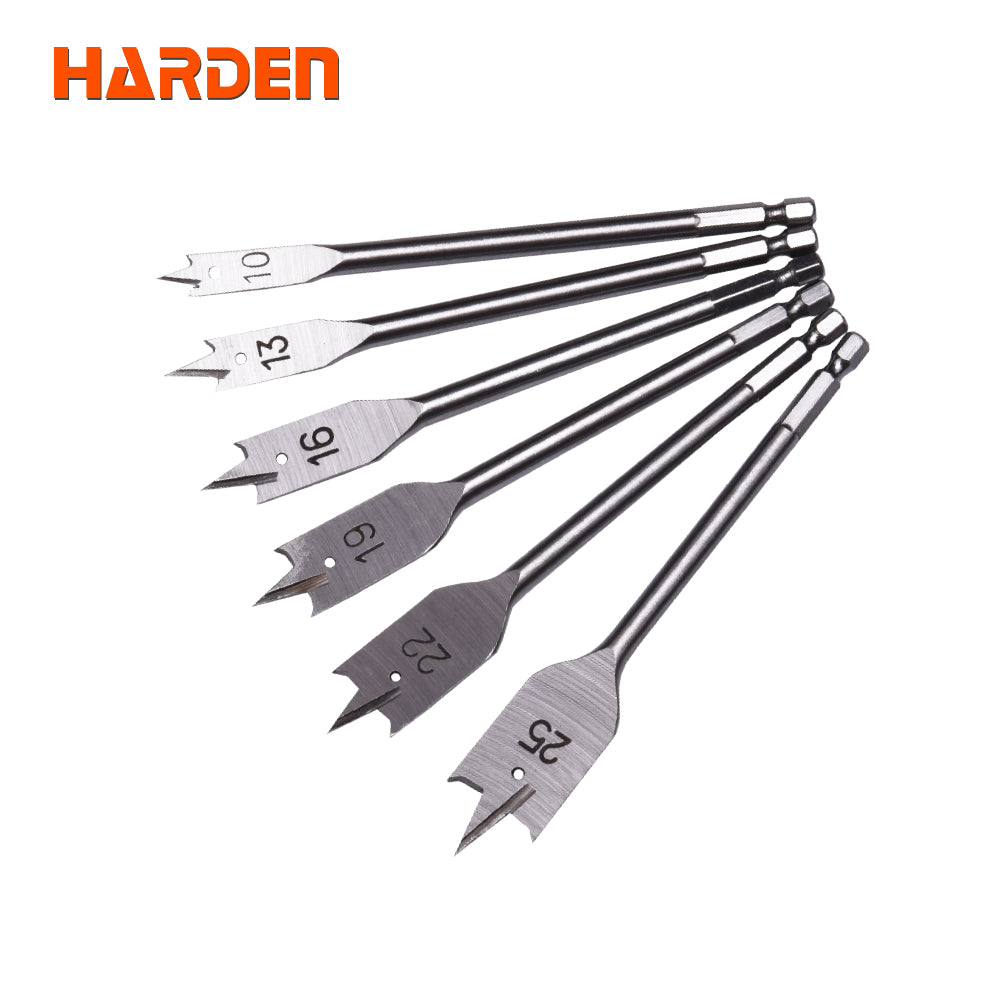 Harden 6Pcs Flat Wood Bits Set 613066