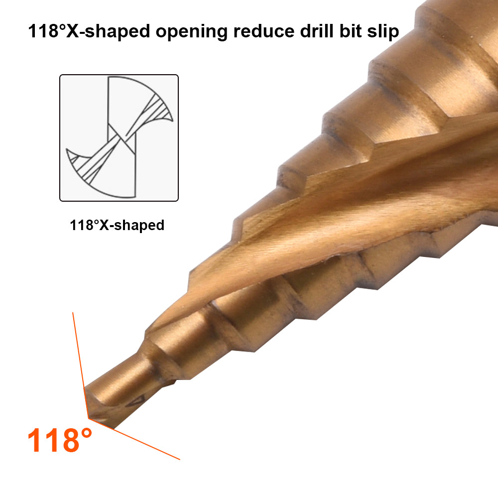 Harden 3pcs step drill bit set