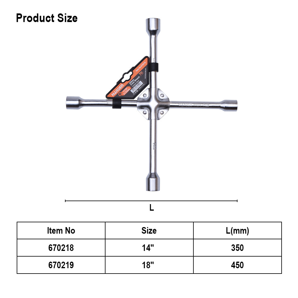 Harden Cross Wrench 18"