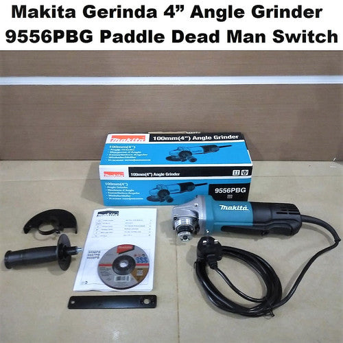 Makita 4'' Angle Grinder (Paddle Safety Dead Man Switch) 840W 9556PBG