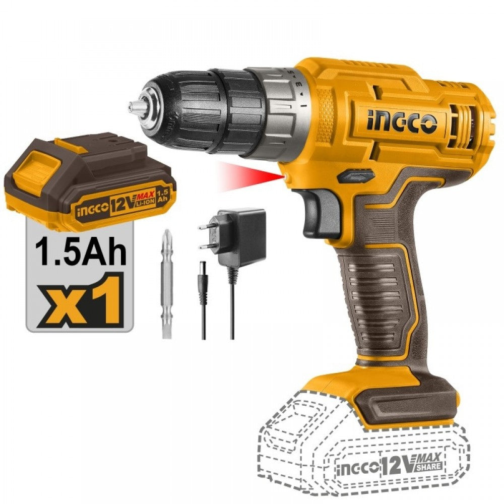 Ingco Cordless drill 12V CDLI1218