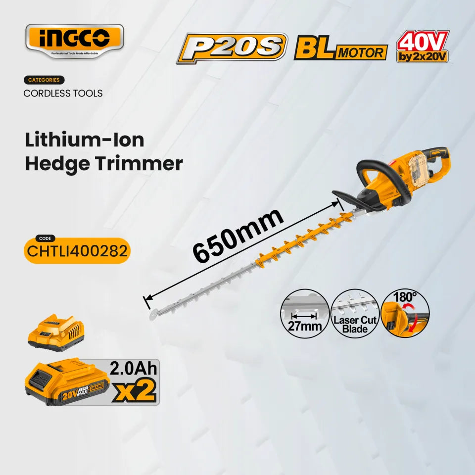 Ingco Cordless hedge trimmer 40V CHTLI400282