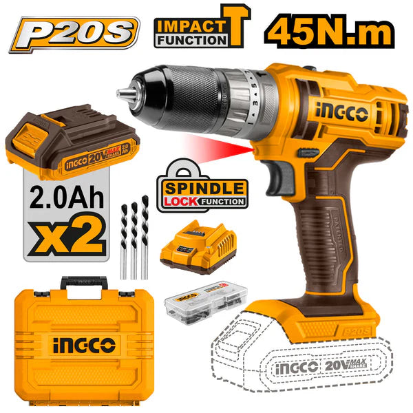 Ingco Cordless impact drill 10mm CIDLI201452