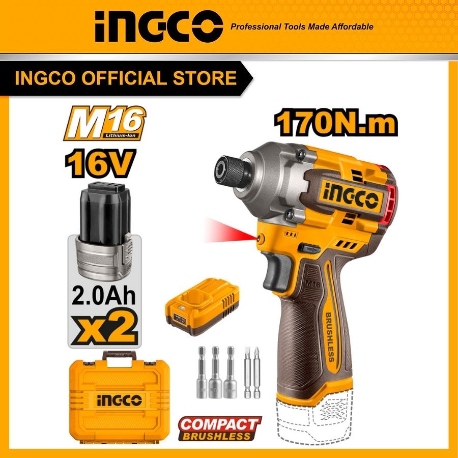 Ingco Cordless impact driver 16V CIRLI16178