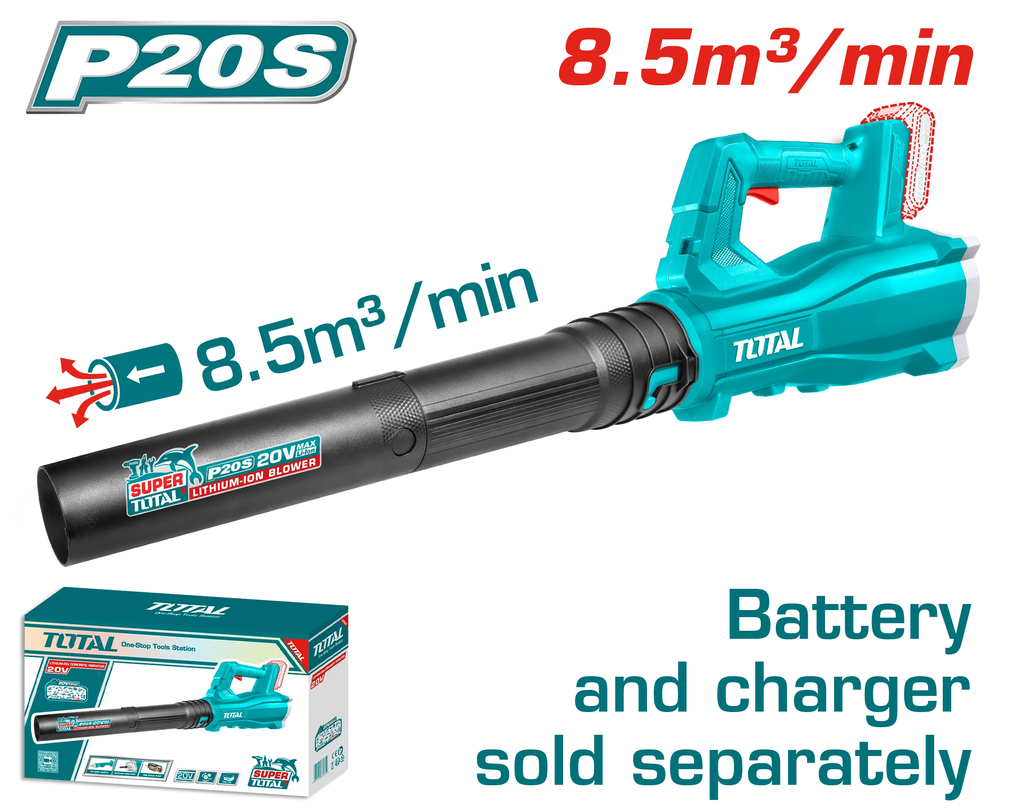 Total Cordless blower 20V TABLI20323