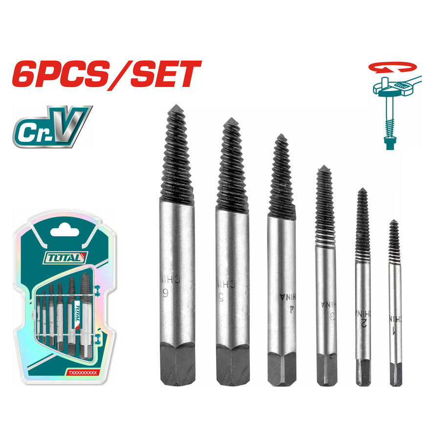 Total 6 Pcs screw extractor set TACSE0061