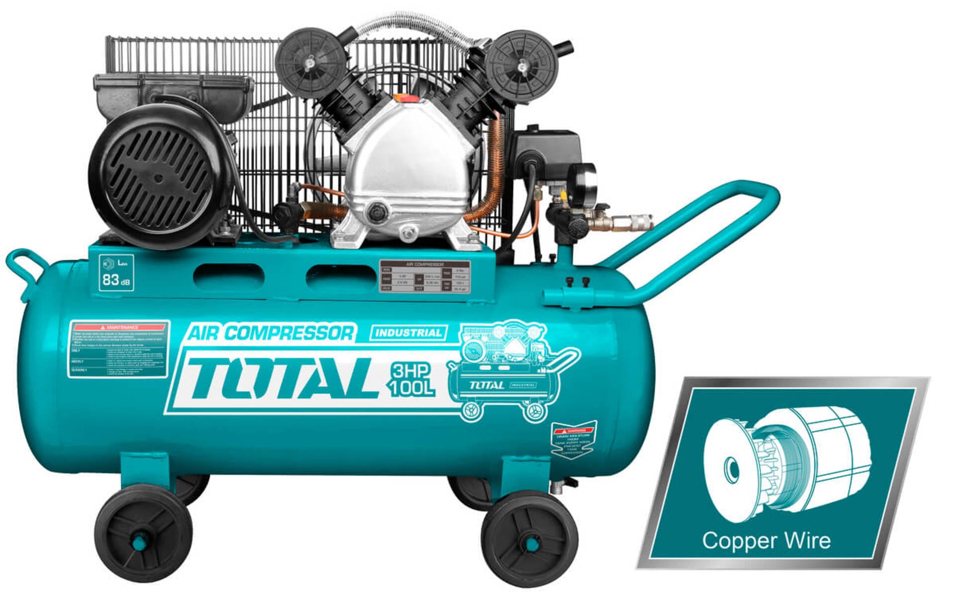 Total Air compressor 2200W 100L TC2301006