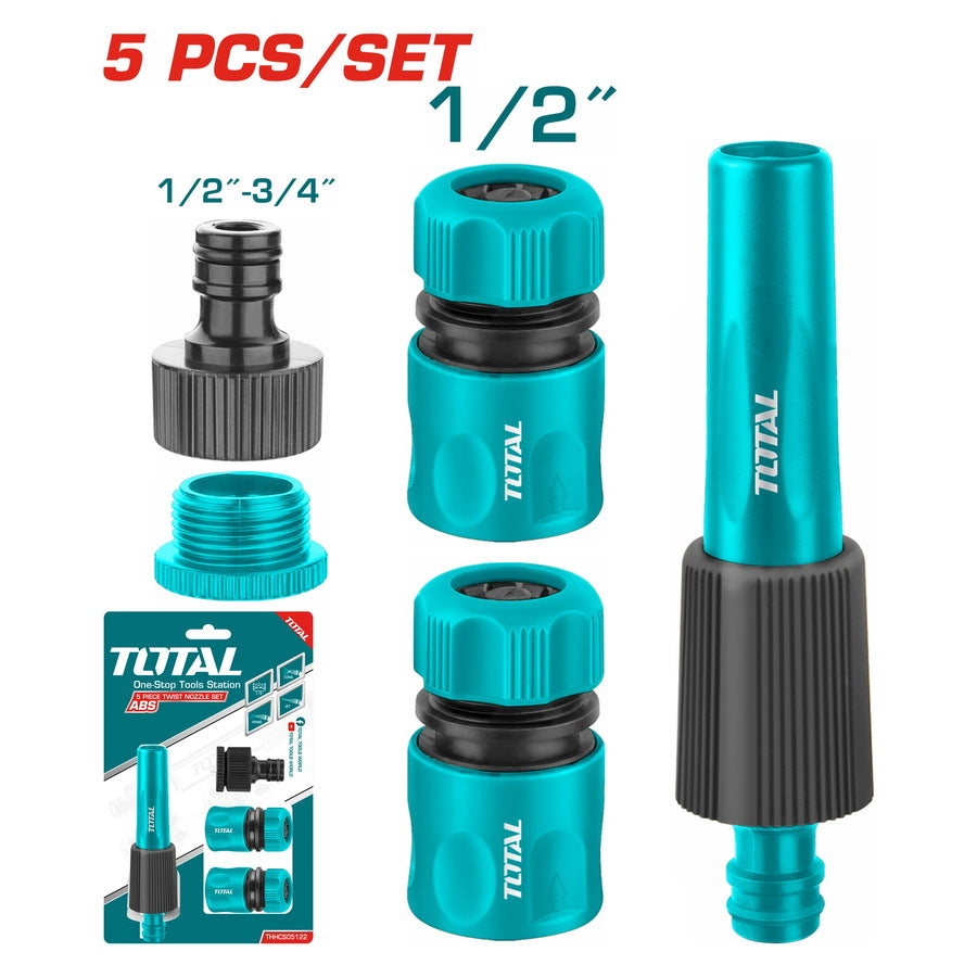 Total 5 Piece Twist Nozzle set THHCS05122