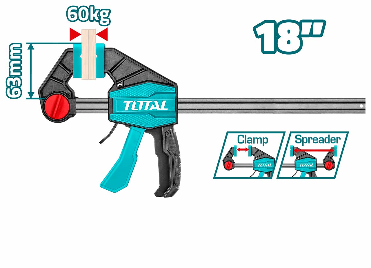 Total Quick bar clamps 63X450mm THT1340603