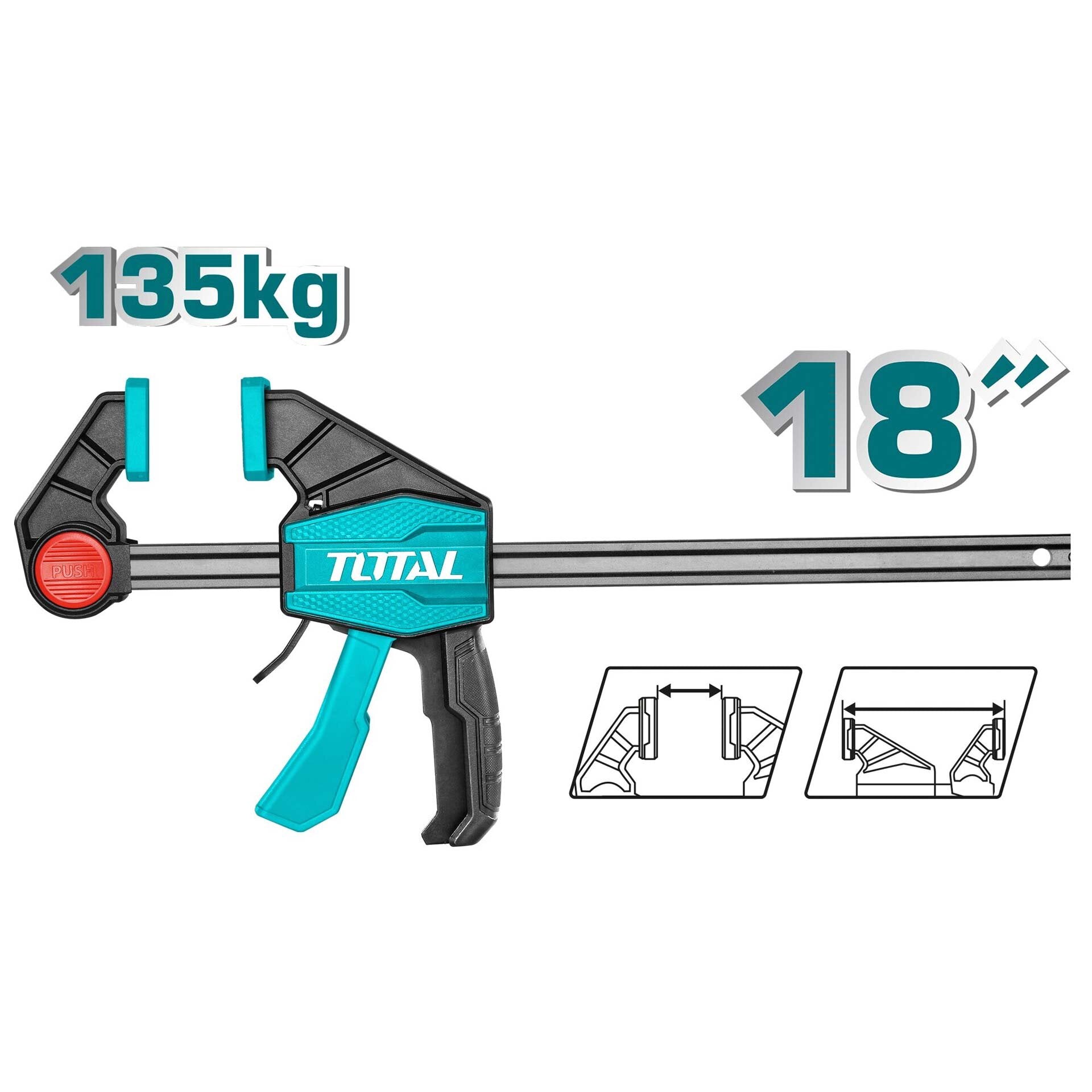 Total Quick bar clamps 80X450mm THT1346801