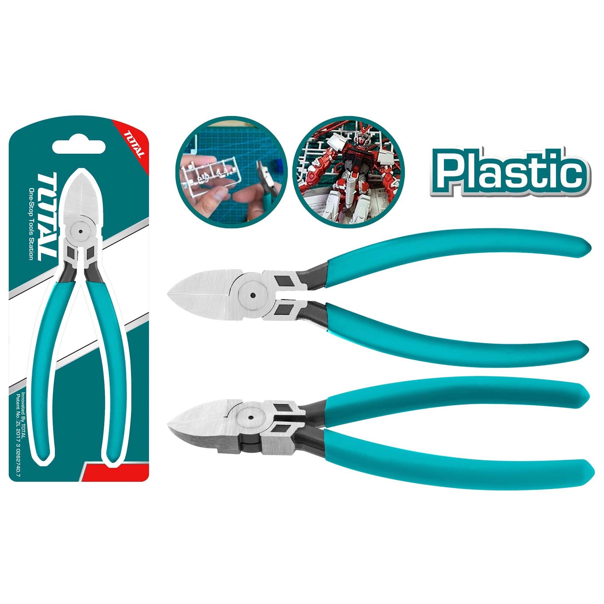 Total Plastic cutting pliers 5" THT230512