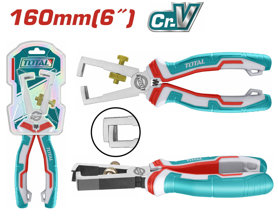 Total Wire stripping pliers 6" THT25616