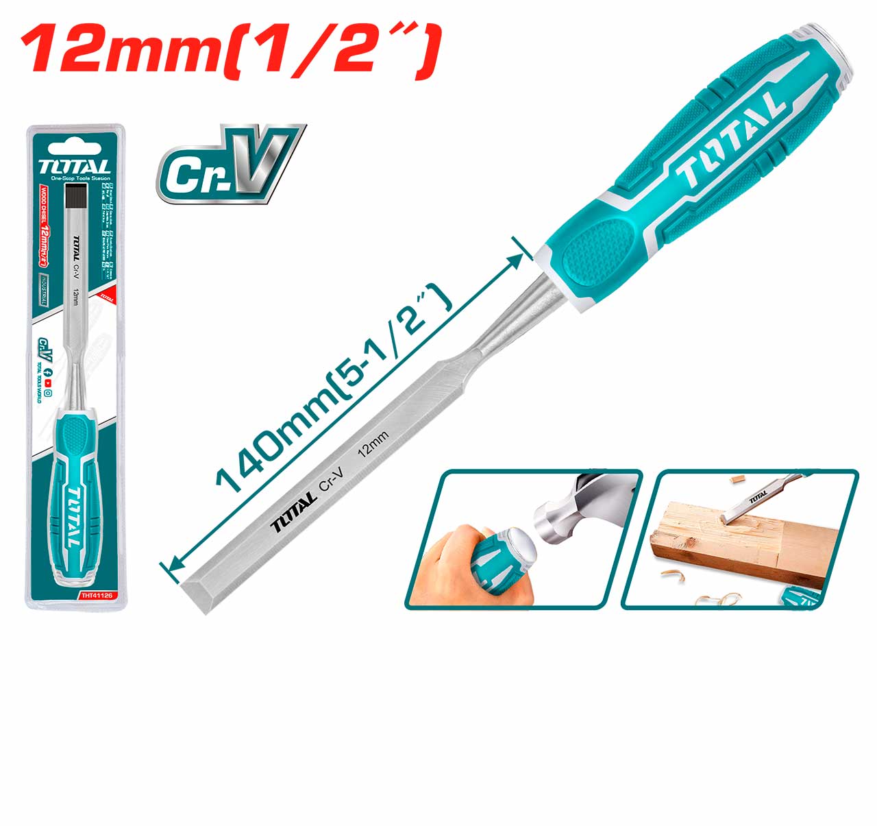 Total Wood chisel 12mm THT41126