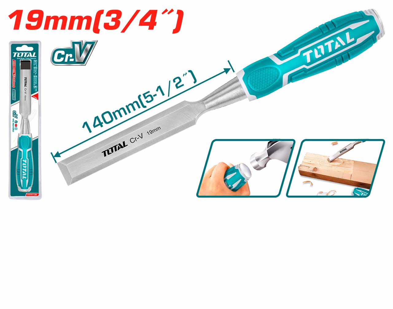 Total Wood chisel 19mm THT41196