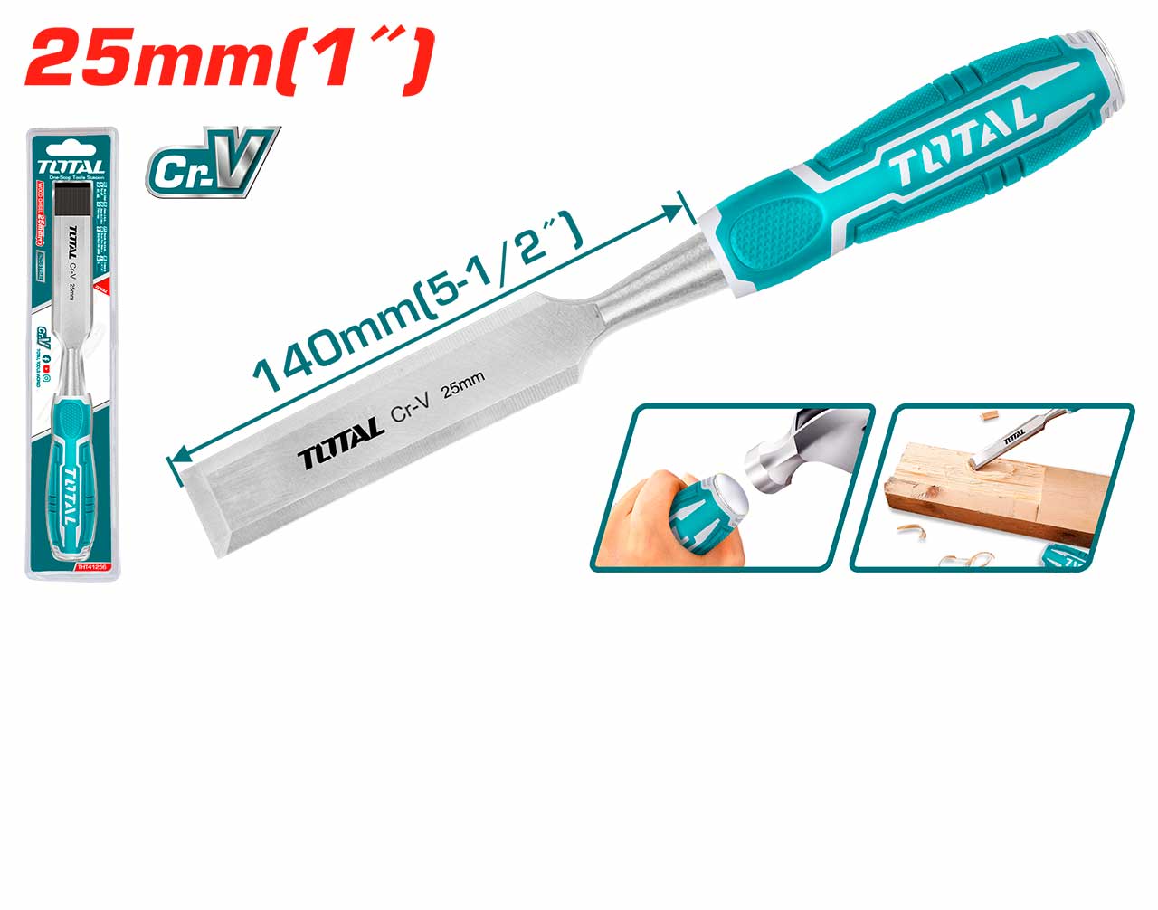 Total Wood chisel 25mm THT41256