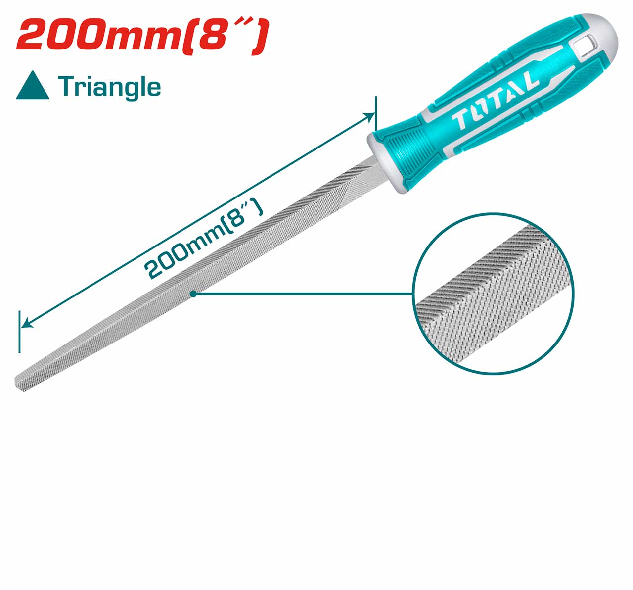 Total Triangle steel file 200mm THT91486