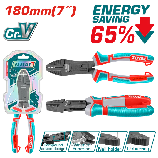 Total Compound action combination pliers 7inch THTC510706