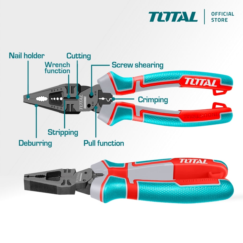 Total 8-in-1 Multi- function combination pliers 8inch THTMF186