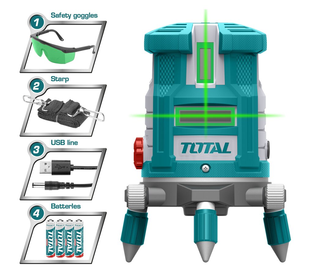 Total Self-Leveling Line Laser(Green laser beams) TLL305205