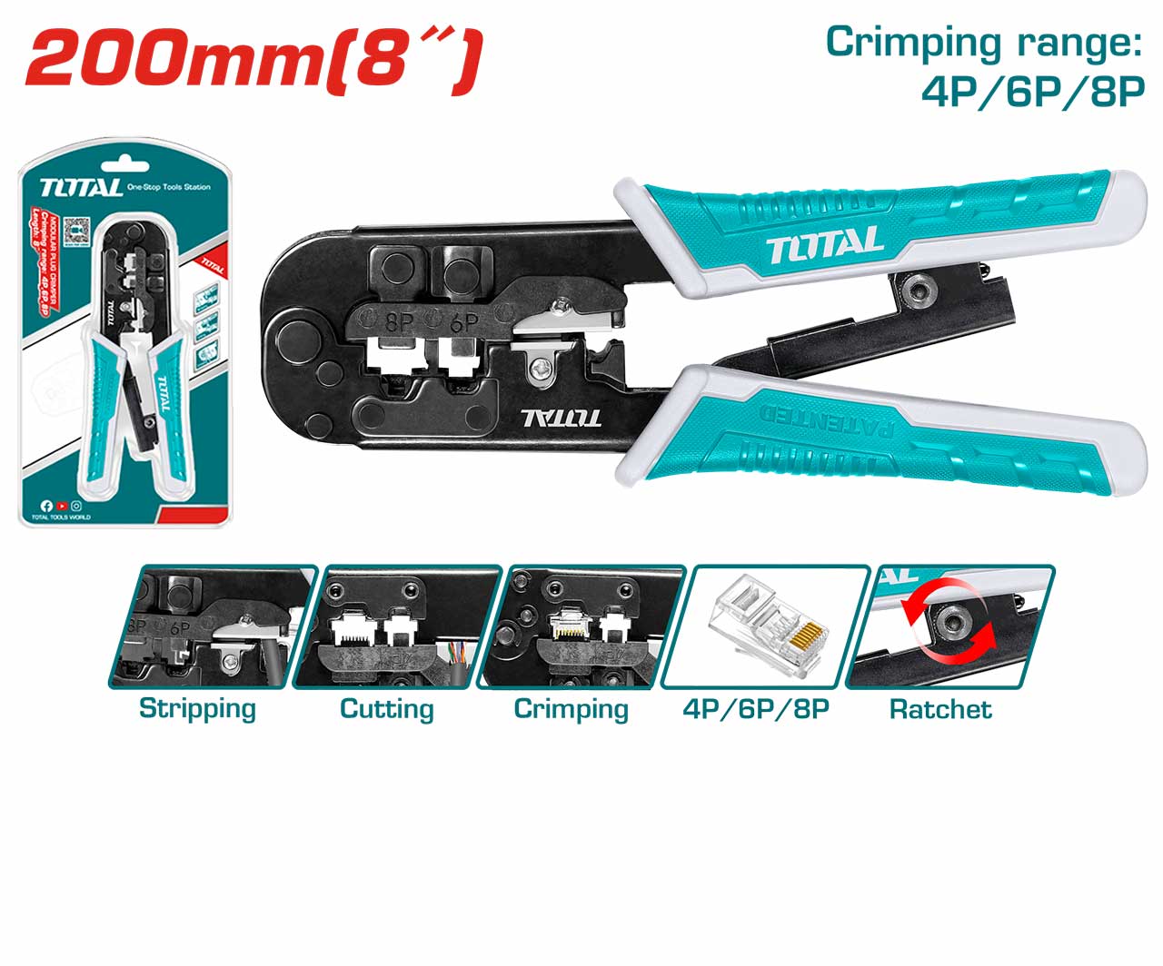 Total Modular plug crimper TMPCN5468R