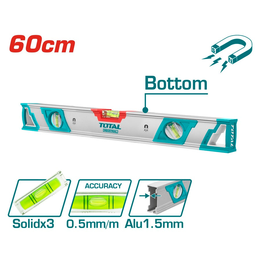 Total Spirit level With powerful magnets 60cm TMT26086M