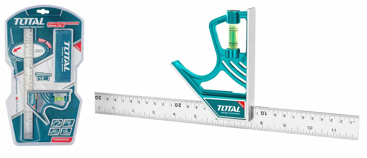 Total Magnetic lock combination square 300mm TMT653005