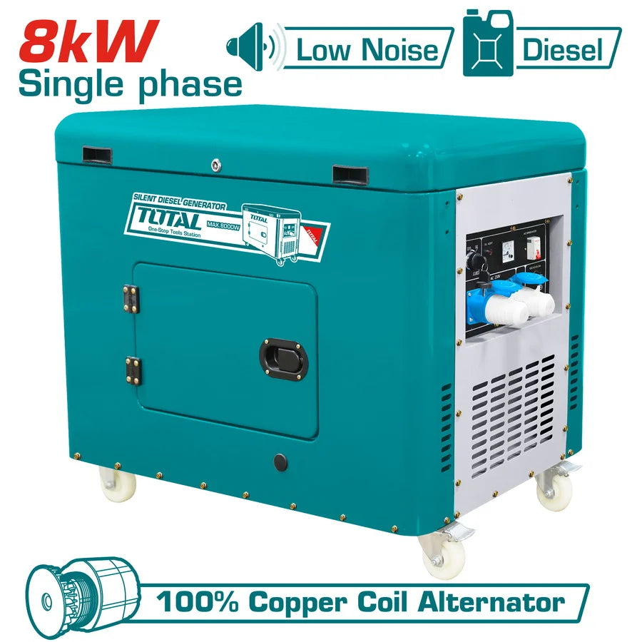 Total Silent diesel generator 8.0KW TP280001