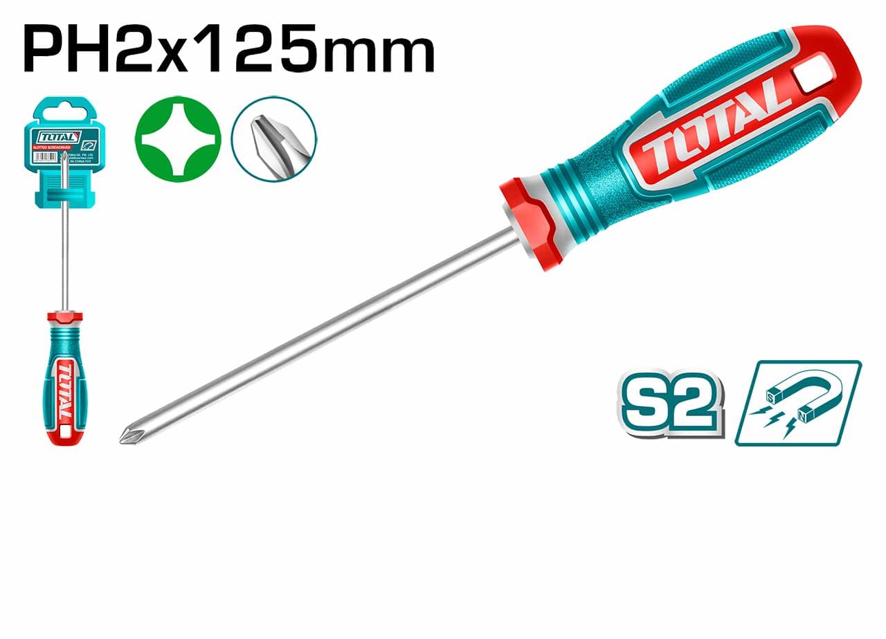 Total Phillips screwdriver PH2 125mm TSDPH2125