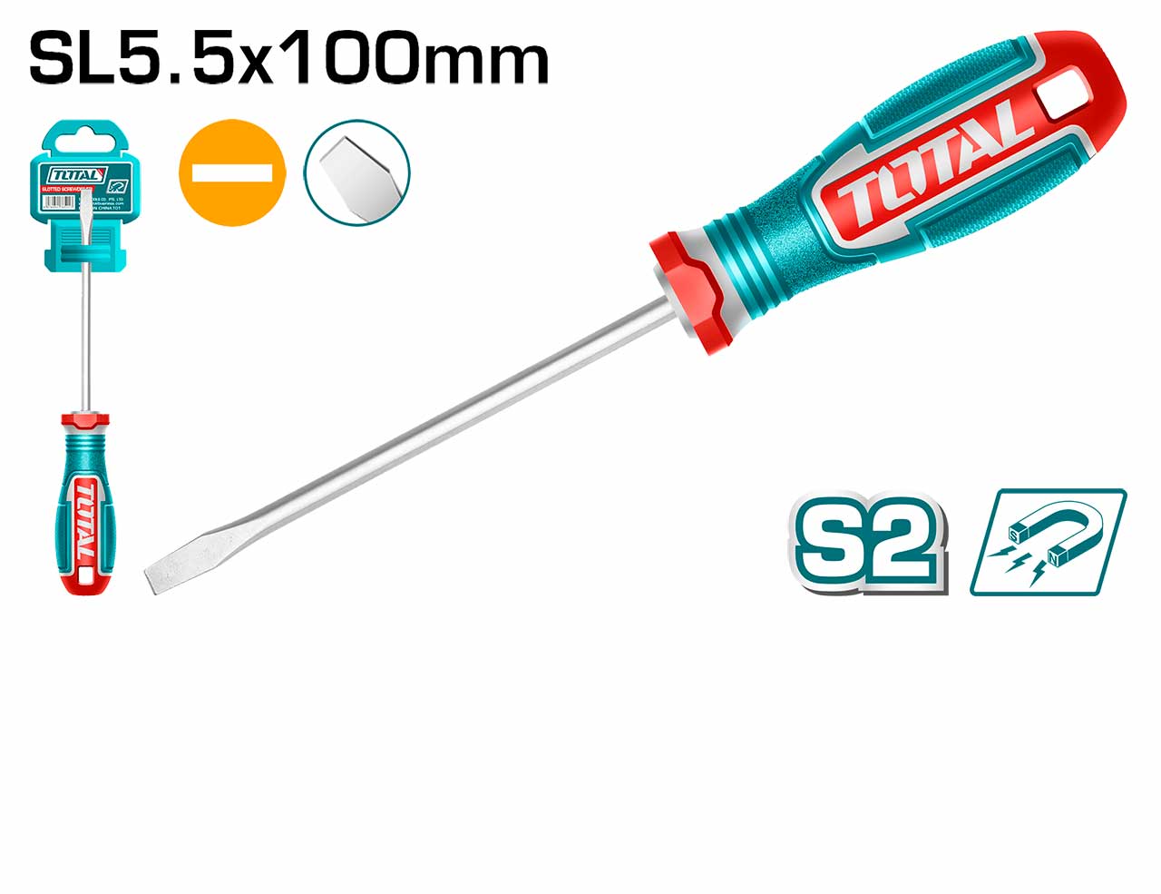 Total Slotted screwdriver SL5.5 100mm TSDSL5100