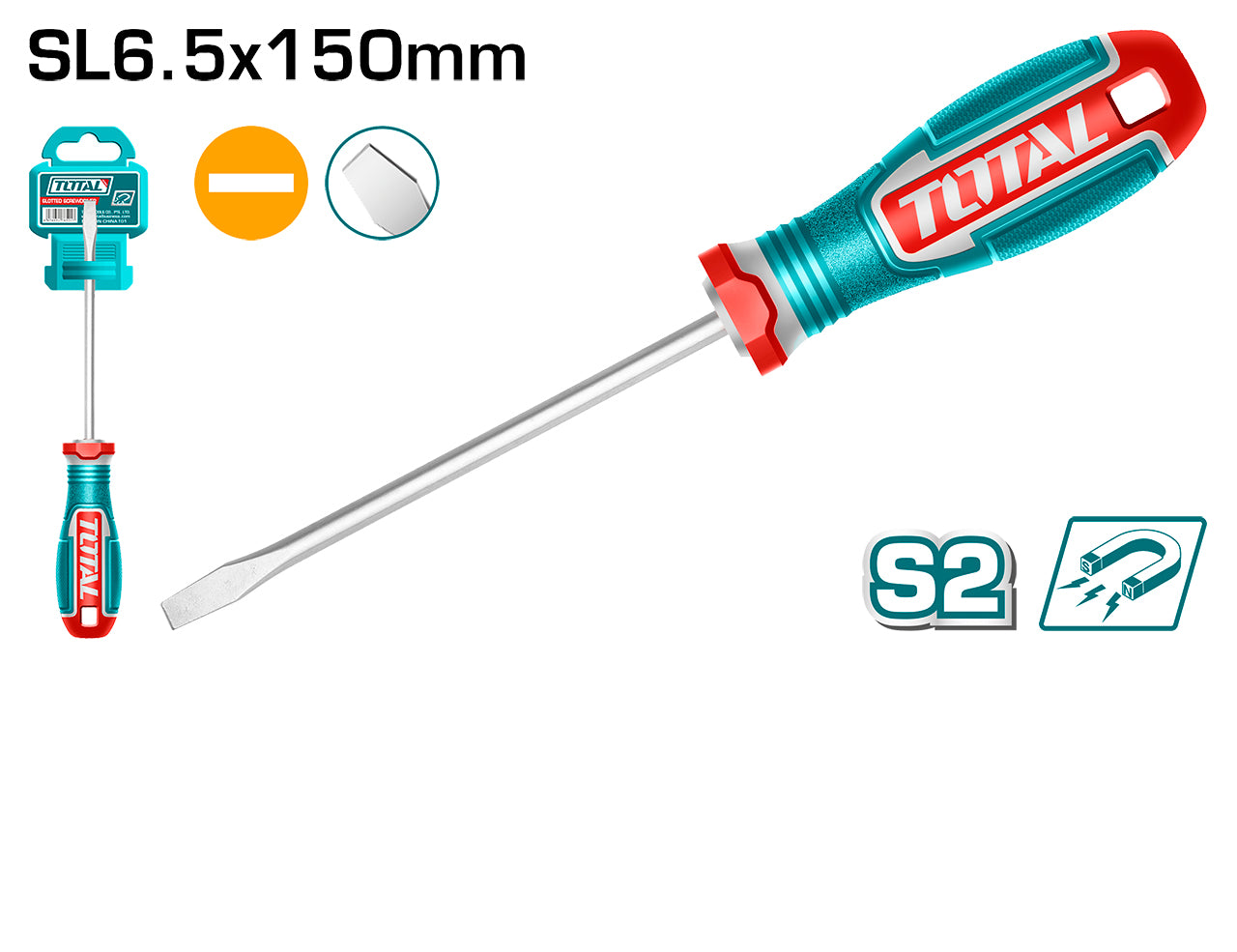 Total Slotted screwdriver SL6.5 150mm TSDSL6150