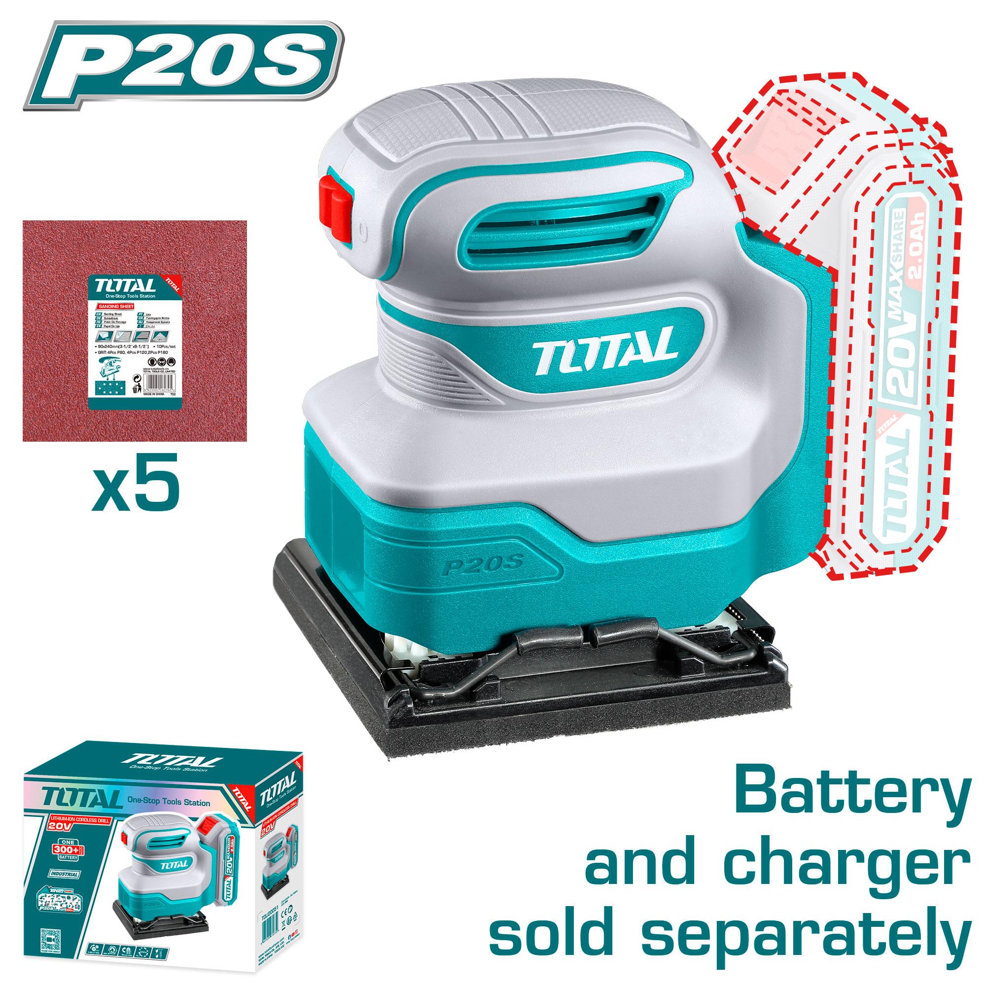 Total Cordless sheet sander 20V TSHSLI2014