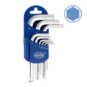 LICOTA MADE IN TAIWAN 9PCS SHORT TYPE HEX KEY SET MICRO FINISH 1.5-10MM