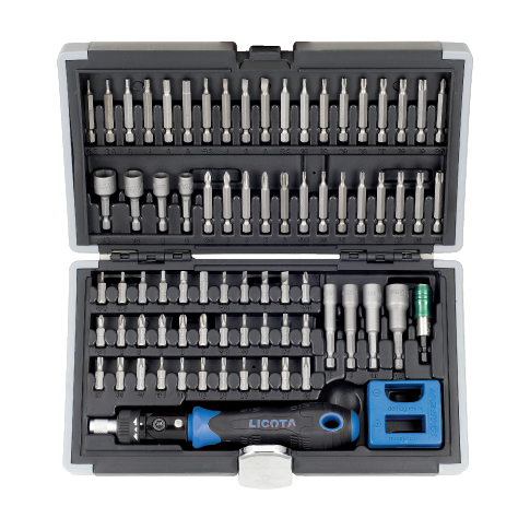 LICOTA MADE IN TAIWAN 76PCS RATCHET DRIVER BITS SET