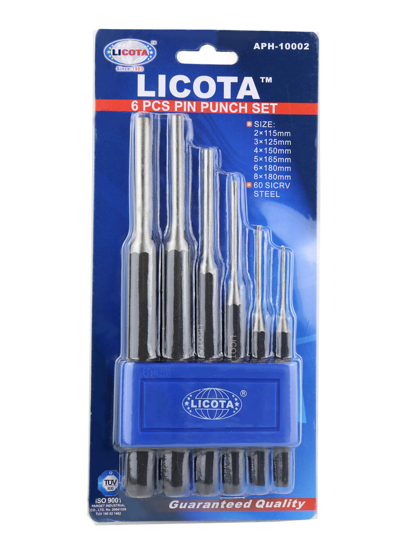 LICOTA MADE IN TAIWAN 6PCS PIN PUNCH SET 2-8MM