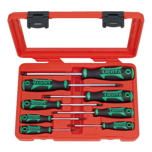 LICOTA MADE IN TAIWAN 8PCS TORX SCREWDRIVER SET ROHS STANDARD